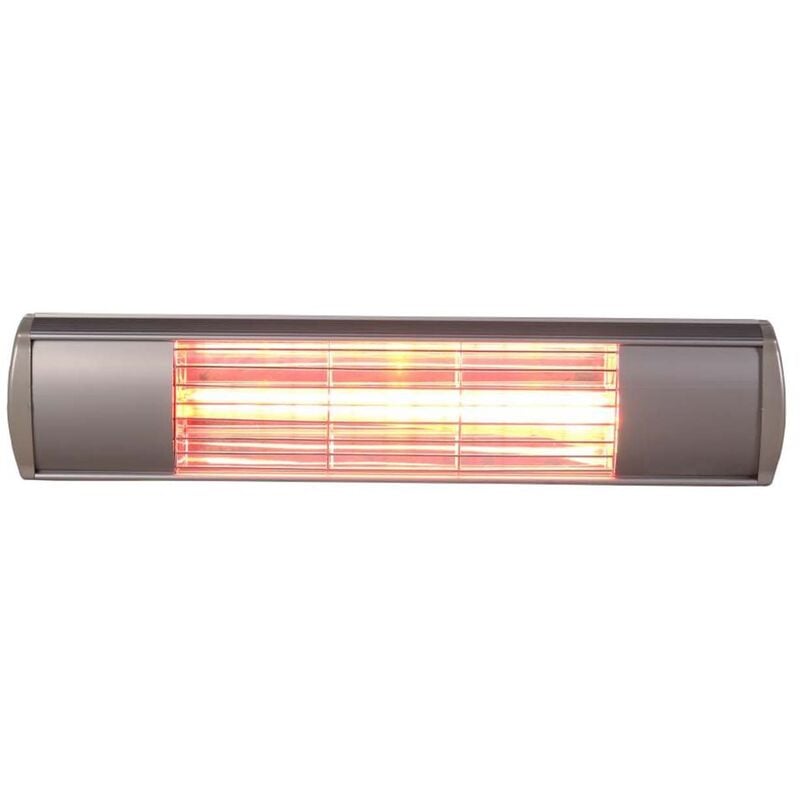 Radiateur Électrique Chauffage Infrarouge Halogène Kekai Golden Tube 1500 w Mural Intérieur/Extérieur 53,5x16x11,5 cm