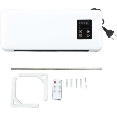 Radiateur mural électrique 1500 W ABS – chauffage et rafraîchissement rapides, télécommande incluse + barre de séchage serviettes