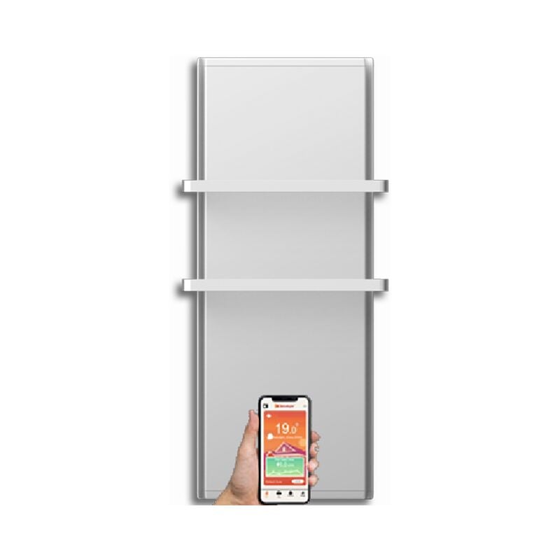 Icon 2B Radiateur électrique Dual-Therm vertical à faible consommation avec Wi-Fi 1000W Blanc - Radialight