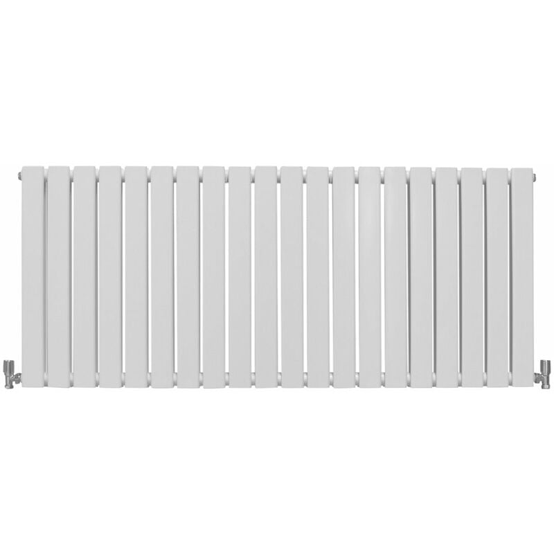 Monster-shop - Radiateur Plat Mural 60 x 140 cm Blanc Brillant Pour Salle de Bain, Cuisine, Maison Moderne Design Scandinave [Kit de Fixations,
