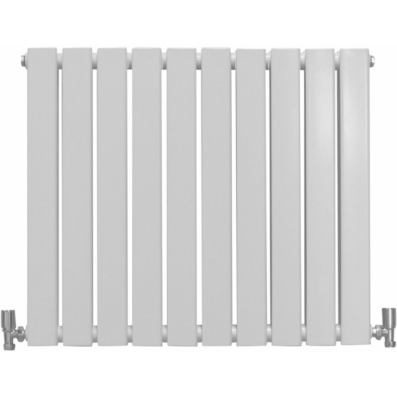 Monster-shop - Radiateur Plat Mural 60 x 70 cm Blanc Brillant Pour Salle de Bain, Cuisine, Maison Moderne Design Scandinave [Kit de Fixations, Brosse