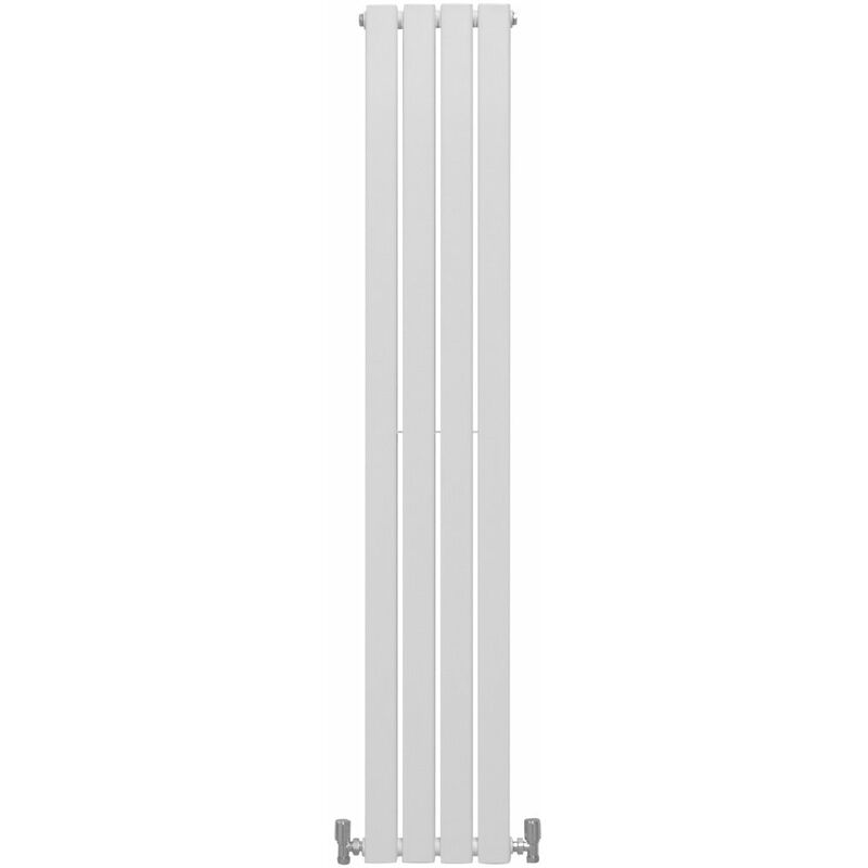 Monster-shop - Radiateur Plat Mural 160 x 28 cm Blanc Brillant Pour Salle de Bain, Cuisine, Maison Moderne Design Scandinave [Kit de Fixations,