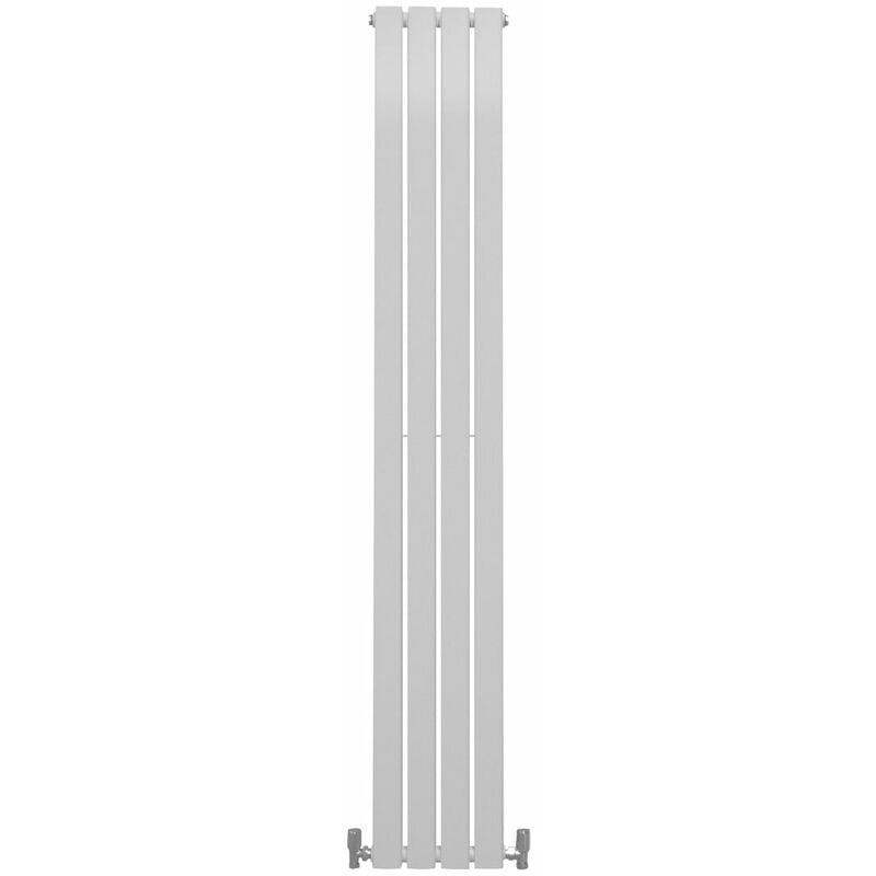 Monster-shop - Radiateur Plat Mural 180 x 28 cm Blanc Brillant Pour Salle de Bain, Cuisine, Maison Moderne Design Scandinave [Kit de Fixations,