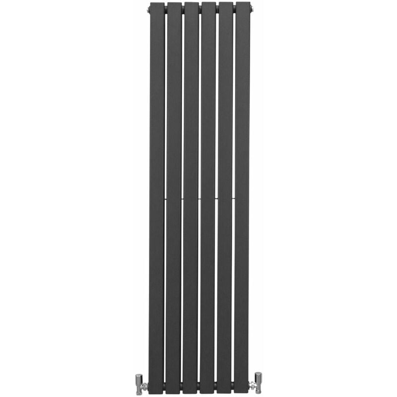 Monster-shop - Radiateur Plat Mural 160 x 42 cm Gris Anthracite Pour Salle de Bain, Cuisine, Maison Moderne Design Scandinave [Kit de Fixations,
