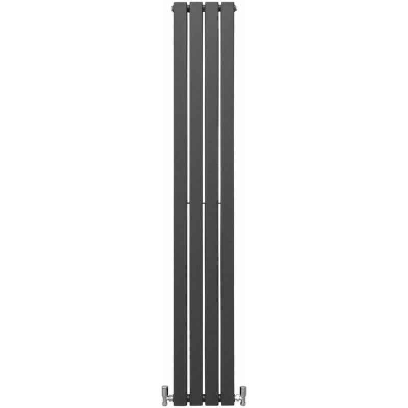 Monster-shop - Radiateur Plat Mural 180 x 28 cm Gris Anthracite Pour Salle de Bain, Cuisine, Maison Moderne Design Scandinave [Kit de Fixations,