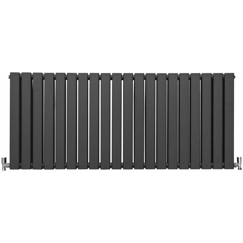 Monster-shop - Radiateur Plat Mural 60 x 140 cm Gris Antracite Pour Salle de Bain, Cuisine, Maison Moderne Design Scandinave [Kit de Fixations,