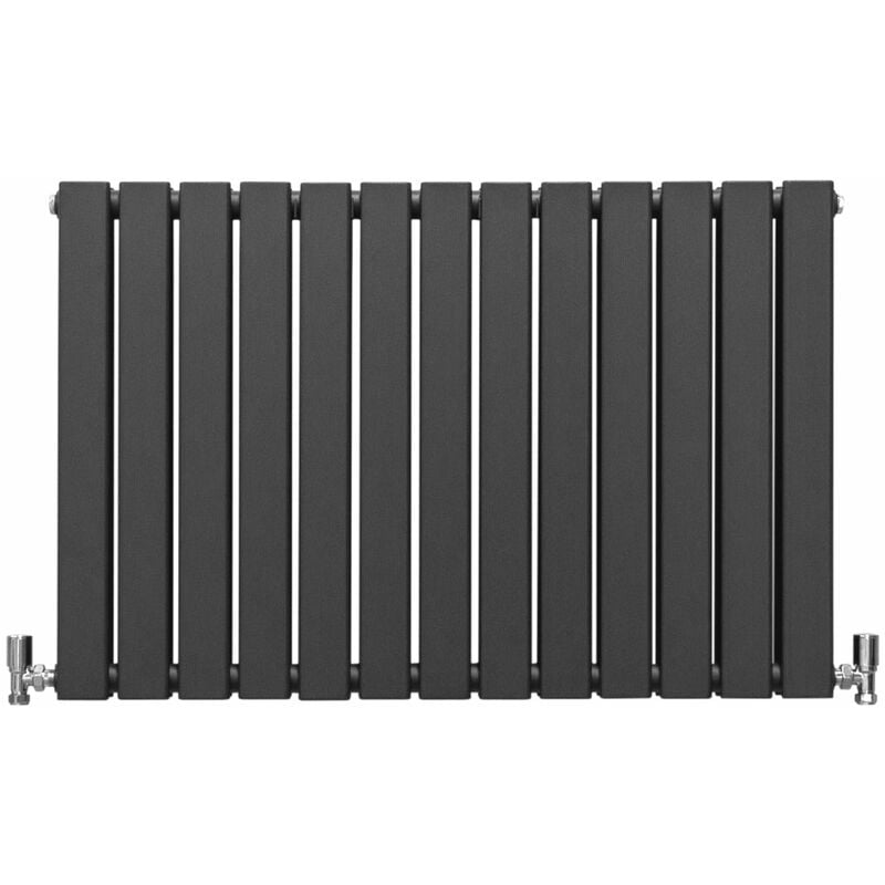 Monster-shop - Radiateur Plat Mural 60 x 91 cm Gris Anthracite Pour Salle de Bain, Cuisine, Maison Moderne Design Scandinave [Kit de Fixations,