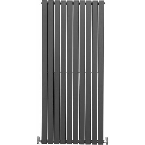 Radiateur Plat Mural 160 x 70 cm Gris Anthracite Pour Salle de Bain, Cuisine, Maison Moderne Design Scandinave [Kit de Fixations, Brosse de Nettoyage inclus & 15 ans de GARANTIE]