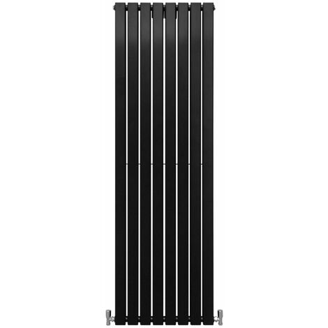 Monster-Shop – Radiateur plat mural 180 x 56 cm noir mat – Acier en carbone – 9176 BTU – Installation facile avec kit de fixation inclus – 15 ans de garantie