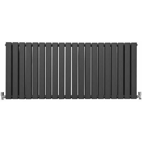 MONSTER-SHOP Radiateur Plat Mural 60 x 140 cm Gris Antracite Pour Salle de Bain, Cuisine, Maison Moderne Design Scandinave [Kit de Fixations, Brosse de Nettoyage inclus & 15 ans de GARANTIE]…