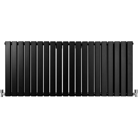 Monster-Shop – Radiateur plat mural 60 x 140 cm gris antracite – Acier carbone 1.5 mm – Puissance 7633 BTU – Installation facile avec kit de fixations