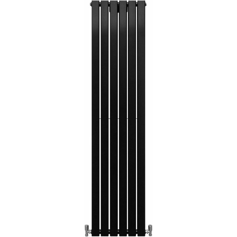 Monster-shop - Radiateur Plat Mural 180 x 42 cm Noir Mat Pour Salle de Bain, Cuisine, Maison Moderne Design Scandinave [Kit de Fixations, Brosse de