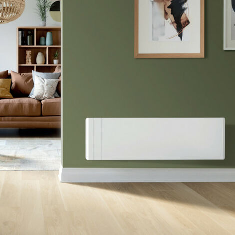 Radiateur plinthe électrique 1500W Fonte CHAMANE - MULLER INTUITIV M119415 - Blanc