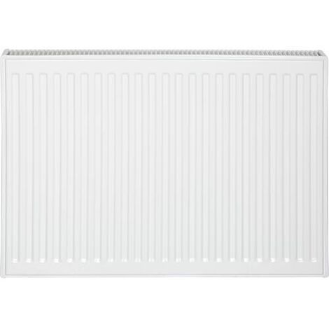 Radiateur profilé PLATTELLA V6 L raccordement standard 6-raccords, Type 21/500/500, couleur blanc RAL 9016