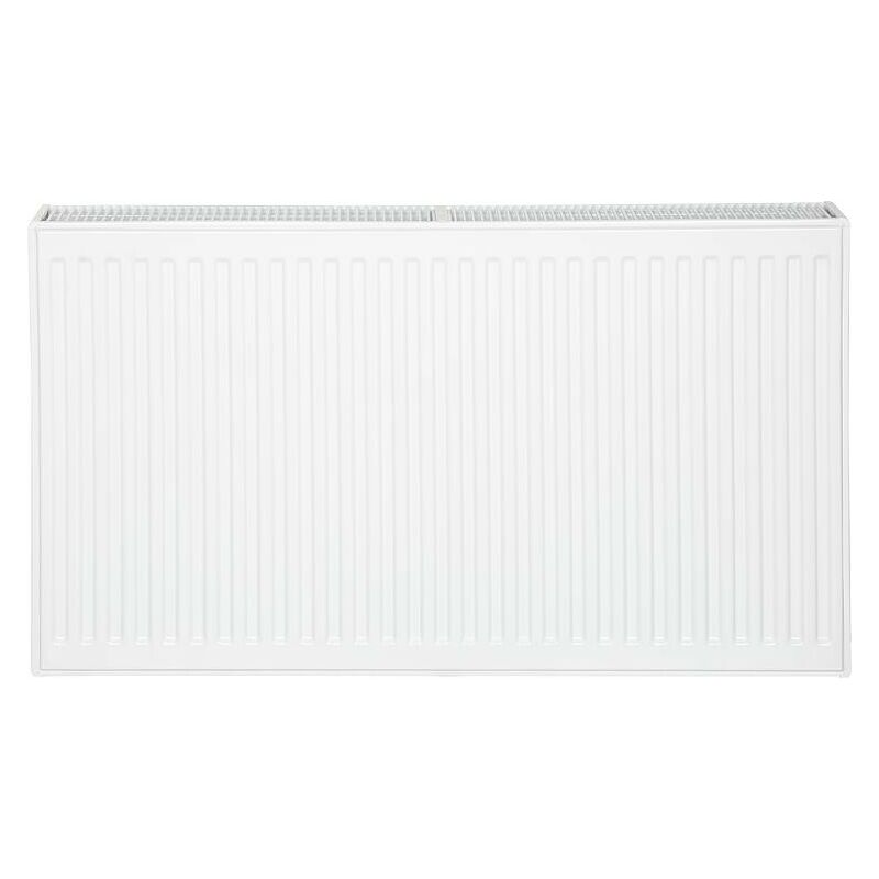 Radiateur profilé plattella V6 l raccordement standard 6-raccords, Type 33/600/500, couleur blanc ral 9016