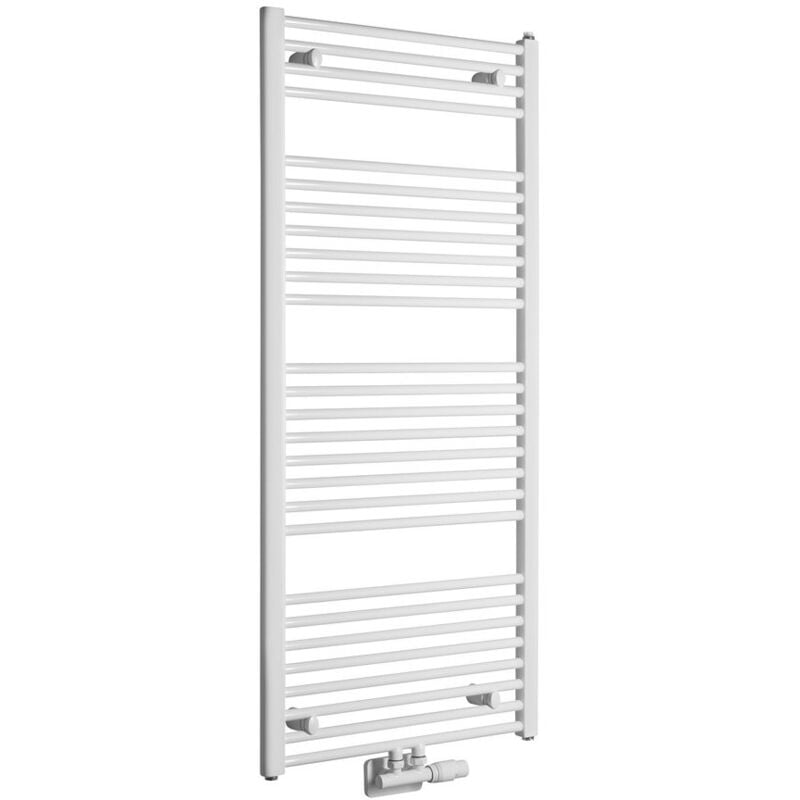 Aqualine - Radiateur salle de bain direct avec connexion latérale 600x1320 mm, blanc