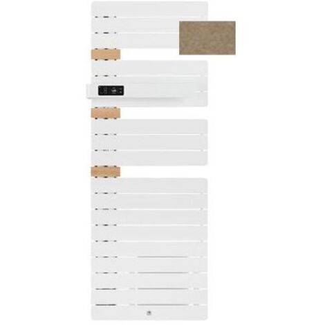 Radiateur salle de bains 3CS électrique avec soufflerie THERMOR ALLURE 3 COULEUR  Puissance: 500 W + 1000 W soufflerie - Sens: Mat à gauche - Dimensions: 122,4 x 55 x 15 cm - Couleur: Brun sable