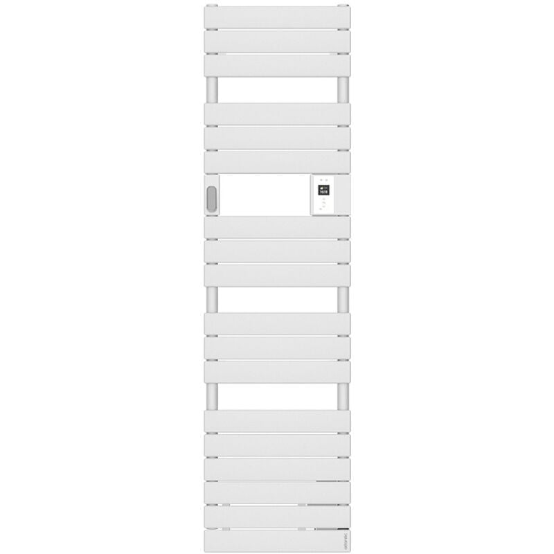 Sèche-serviettes électrique connecté sans soufflerie 500W adélis étroit digital blanc carat Atlantic 861919