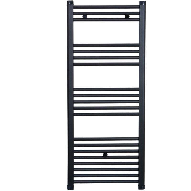 Stano. - Radiateur sèche-serviettes eau chaude coda 120 x 60 cm noir mat
