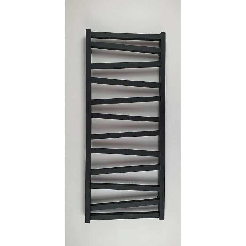 Stano. - Radiateur sèche-serviettes eau chaude design cyrka 119 x 50 cm noir mat