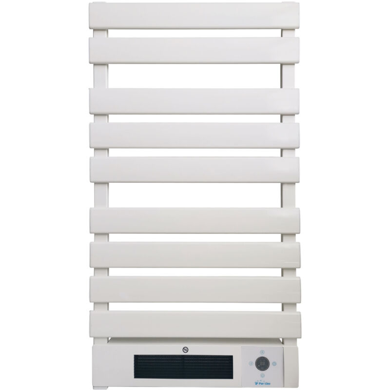 Purline - Sèche-serviettes électrique aluminium blanc display led 1500W