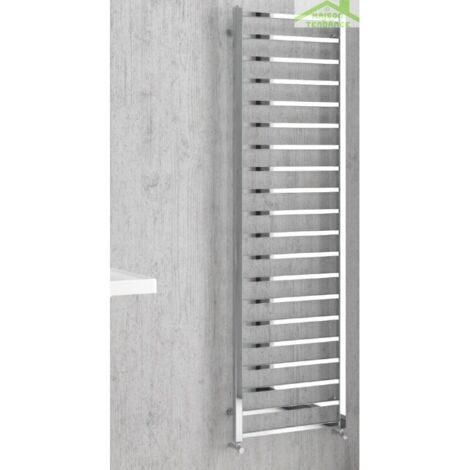 Radiateur sèche-serviette design vertical KARNAK 50x100 cm en chrome-Chromé-50 ---Chromé