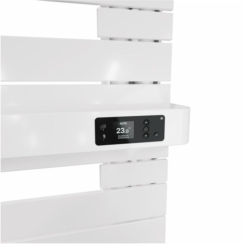 Thermor - radiateur sèche-serviettes classique mat à droite avec soufflerie 1500W blanc brillant 483251