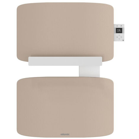 Radiateur sèche-serviettes connecté Amarilis mât à droite 430W beige/blanc (862583)