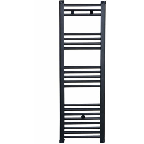 Radiateur sèche-serviettes eau chaude CODA 120 x 40 cm noir mat
