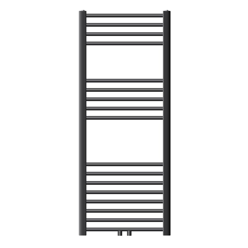 ECD Germany Radiateur Design Sahara Non Electrique - 500 x 1200 mm - Anthracite - Connexion Central - sans Kit de Raccordement - Forme Courbé - avec