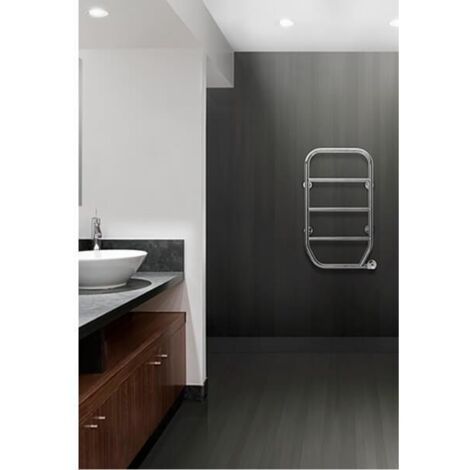 Radiateur sèche-serviettes électrique 80W vertical Chromé NILA - FINIMETAL 3834089