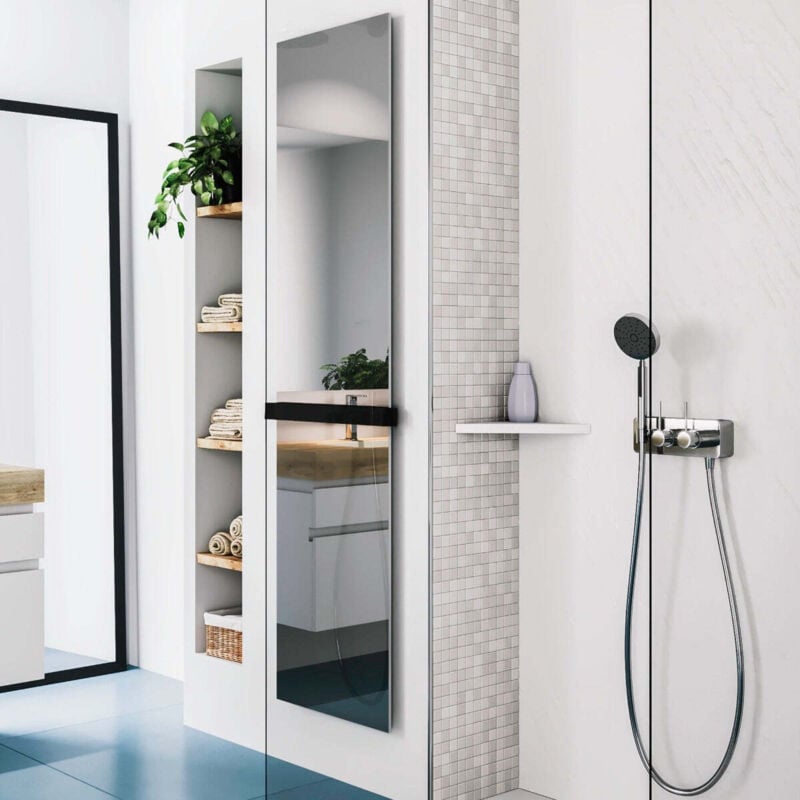 U-tile - Radiateur électrique miroir - 450 Watts - 100 x 40 cm vertical