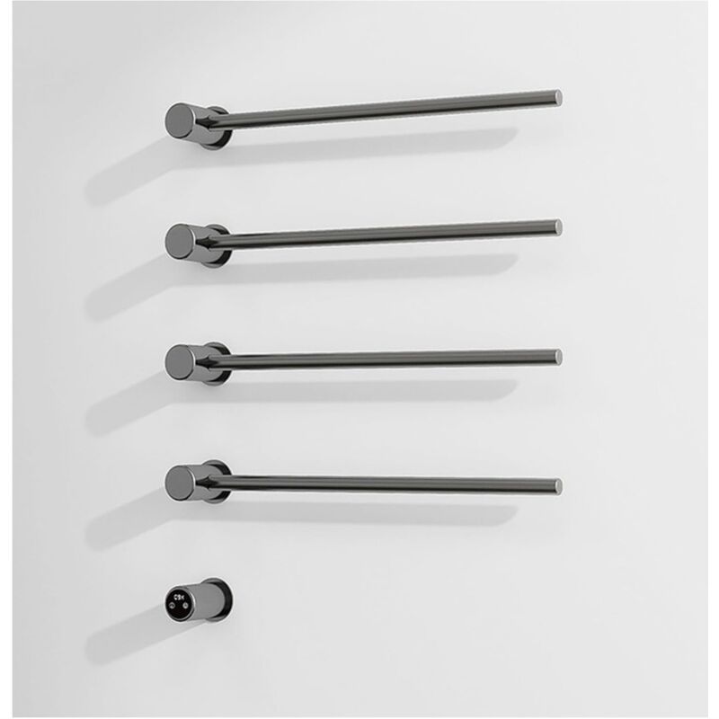 Ineasicer - Radiateur sèche-serviettes thermostatique intelligent pour salle de bain, gris pistolet, 4 barres