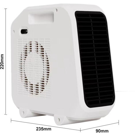 Radiateur Soufflant 1800W Salle de Bain Chauffage d'appoint Economique Petit Radiateur Soufflant Ceramique