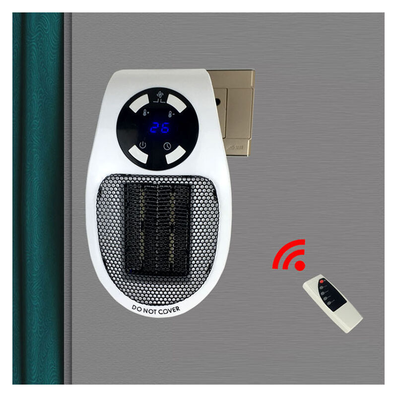 Galozzoit - Radiateur soufflant Chauffage Electrique Mini Air Soufflant Ventilateur Chauffe Puissant 500W Reglable Econome Pour Salle De Bain Salon