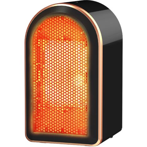 Radiateur soufflant Économie d'énergie Chauffage silencieux Électrique avec protection contre la surchauffe et le basculement Céramique PTC Petit chauffage électrique pour bureau, salon, chamb