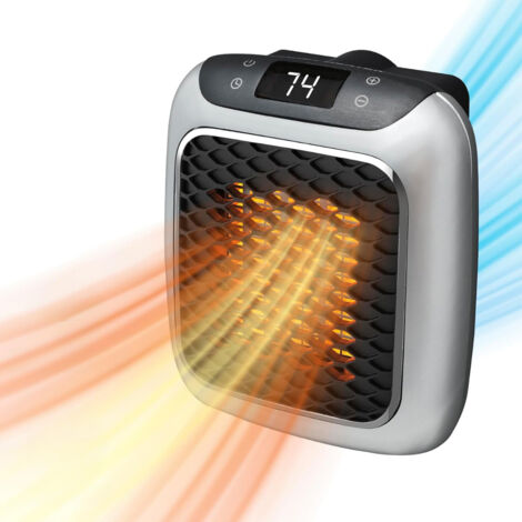Radiateur Soufflant Électrique 800W Chauffage d'appoint, 2 Modes avec LED Affichage e Télécommande