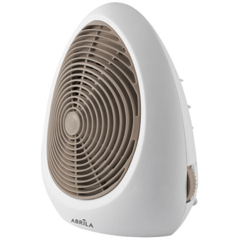 Radiateur Soufflant Électrique Perugia Blanc/Beige 2000W 2 Puissances 3 Fonctions Thermostat (30,5x27x16cm)