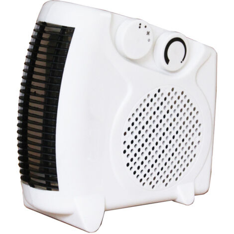 Radiateur soufflant électrique portable plat/sur pied avec 3 réglages de chaleur et réglages de refroidissement, idéal pour les petites pièces, les bureaux et les chambres 1pc