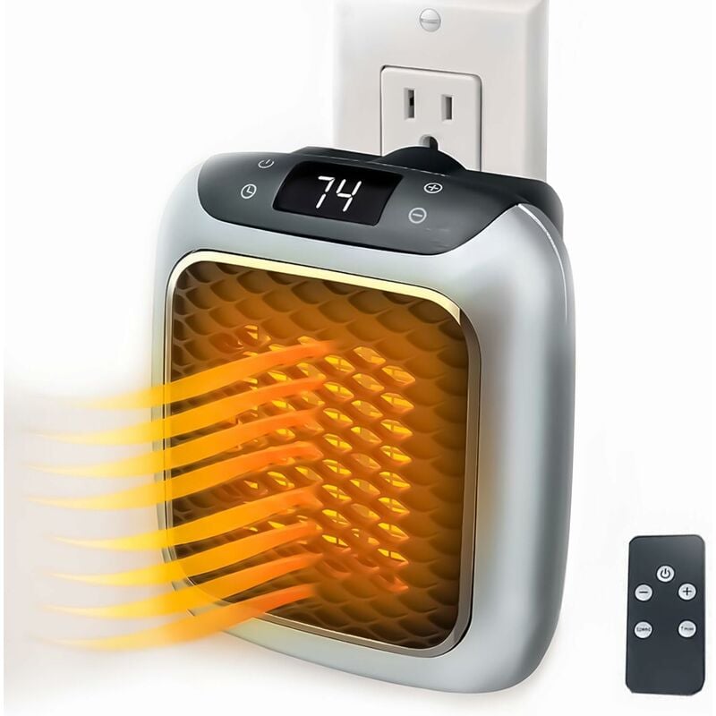 Sunxury - Radiateur soufflant en Céramique Smart 800 w, Chauffage électrique avec prise murale, Mini Chauffage Soufflant électrique avec Télécommande