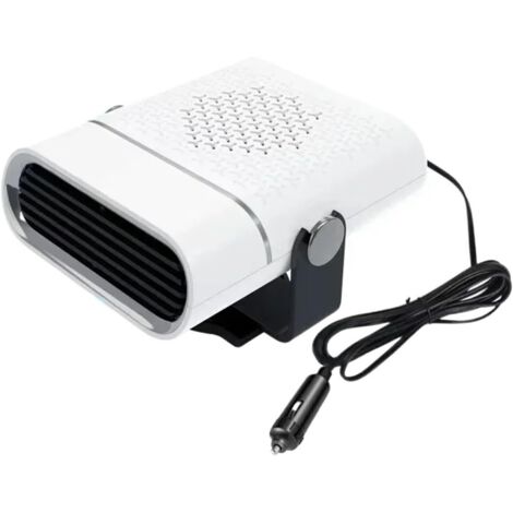 Radiateur soufflant et dégivreur portable 2 en 1 pour camions, camping-cars et voitures, blanc, 24 V, 150 W