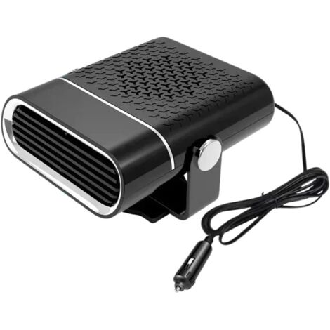 Radiateur soufflant et dégivreur portable 2 en 1 pour camions, camping-cars et voitures, noir, 12 V, 150 W