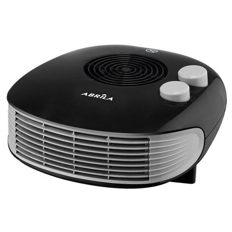 Radiateur soufflant horizontal candil 2000w noir 3 fonctions thermostat reg. veilleuse 2pouvoirs 10x24,5x26,5cm