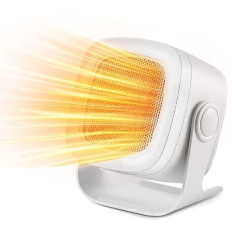 Radiateur soufflant, mini radiateur électrique PTC, oscillation à 90°, radiateur électrique à 2 modes, radiateur compact, radiateur portable pour salon, chambre et bureau XXW