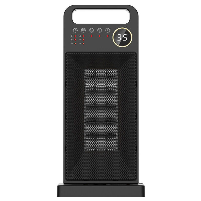 Radiateur soufflant, Petit Chauffage Électrique Portatif, Radiateur Soufflant Salle de Bain,avec télécommande,HQ-YND-2000D,noir