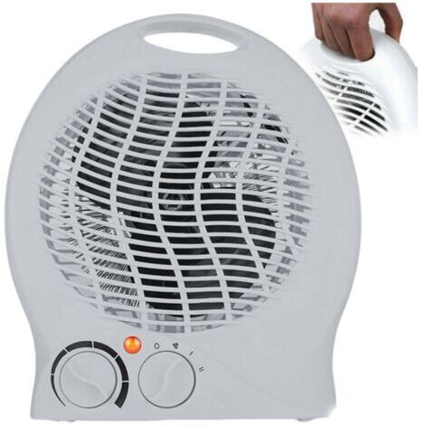 Radiateur soufflant salle de bain 2000W – Thermostat réglable – Mode Eco basse consommation – Chauffage silencieux pour espaces confinés