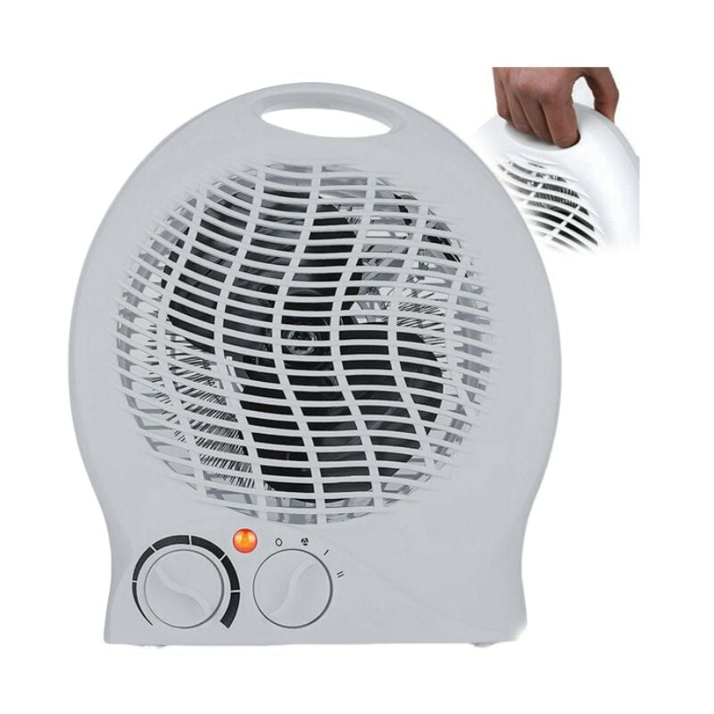 Aiperq - Radiateur Soufflant Salle de Bain avec Thermostat Réglable - Chauffage Soufflant Salle de Bain à Basse Consommation, 2000W