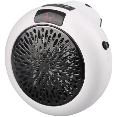 Radiateur soufflant soufflant enfichable 900 W, mini radiateur électrique, radiateur mobile, blanc