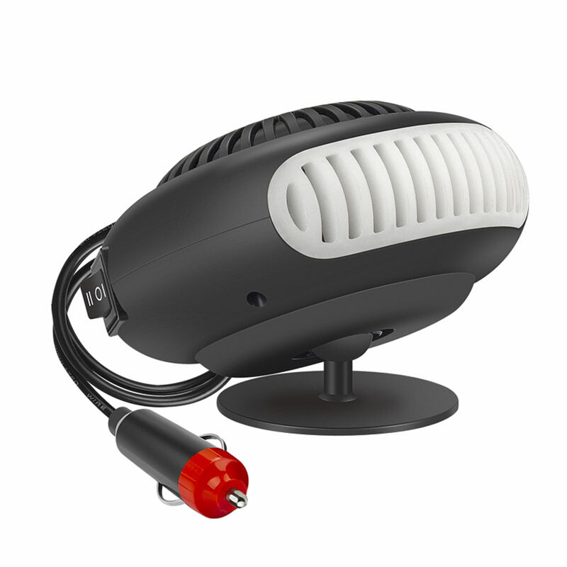 Radiateur soufflant,Ventilateur de refroidissement universel pour tableau de bord, chauffage de voiture, 12V, réglable à 360 °, dégivrage,