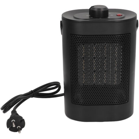 Radiateur Ventilateur Céramique 1500W 3 Niveaux Silencieux Sécurité Surchauffe pour Chambre Maison Europe 220-250V